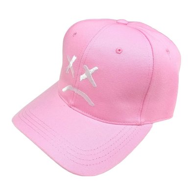 GORRO TODO GORROS PERU ROSADO CASIMIR MODELO SAD CON BORDADO BLANCO