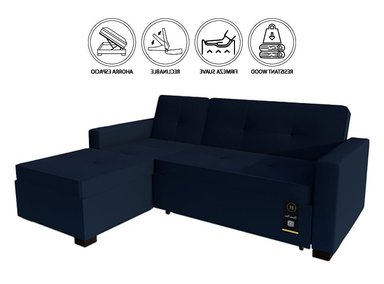SOFÁ CAMA BARAKA HOME DEBAR 3 CUERPOS MULTIFUNCIONAL IZQUIERDO