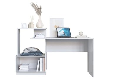 ESCRITORIO CON ESTANTE BARAKA HOME SM0001060_200003 160 CM BLANCO NANU