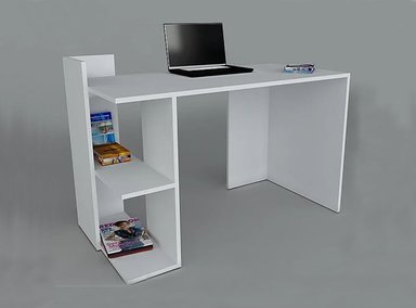 ESCRITORIO CON ESTANTE BARAKA HOME SM0001060_200003 122 CM BLANCO NIUTAO - 3