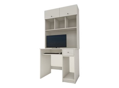 ESCRITORIO DE MELAMINA BARAKA HOME SM0001060_200003 90 CM BLANCO CON CAJONES MILDA