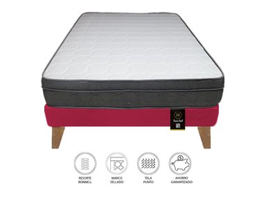 CAMA BARAKA HOME TURIN SLIM 2 PLAZAS + 2 ALMOHADAS - 2