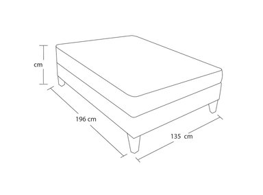 CAMA BARAKA HOME TURIN SLIM 2 PLAZAS + 2 ALMOHADAS - 3