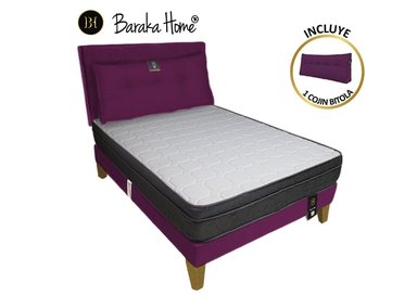 DORMITORIO BARAKA HOME TURIN SLIM 2 PLAZAS + CABECERA + COJIN BITOLA - 1