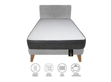 DORMITORIO BARAKA HOME TURIN SLIM 2 PLAZAS + CABECERA + 2 ALMOHADAS - 2