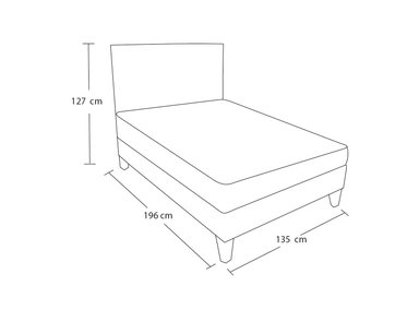 DORMITORIO BARAKA HOME TURIN SLIM 2 PLAZAS + CABECERA + 2 ALMOHADAS - 3