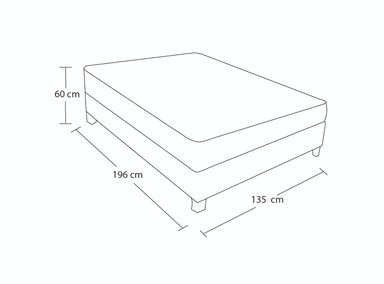 CAMA BARAKA HOME TURIN 2 PLAZAS + 4 CAJONES + 2 ALMOHADAS - 4