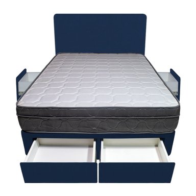 DORMITORIO BARAKA HOME TURIN 2 PLAZAS + 4 CAJONES + CABECERA + 2 ALMOHADAS