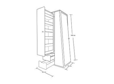 TOCADOR BARAKA HOME ORGANIZADOR ESPEJO HESTUR POLAR BLANCO HUMO - 5