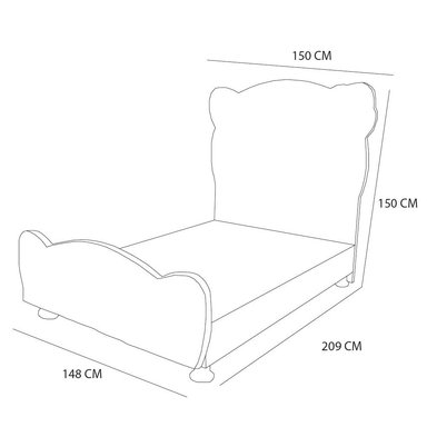 DORMITORIO BARAKA HOME ROZE 2 PLAZAS PIECERA TELA PRANNA - 3