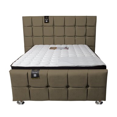 DORMITORIO BARAKA HOME DALLAS 1.5 PLAZAS PIECERA COLCHON PLATINIUM TELA PRANNA