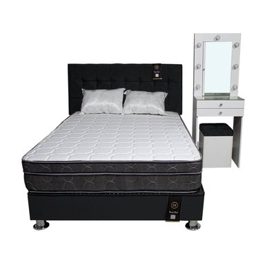 DORMITORIO BARAKA HOME COQUETTE 1.5 PLAZAS + CABECERA + TOCADOR + PUFF