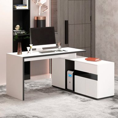 ESCRITORIO BARAKA HOME CON CAJÓN NIBEU - BLANCO - 4