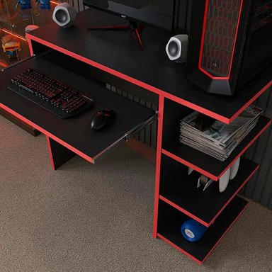 ESCRITORIO GAMER BARAKA HOME NIBOK - NEGRO - 4