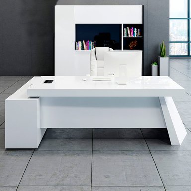 ESCRITORIO BARAKA HOME CON CAJONES RORETI - BLANCO