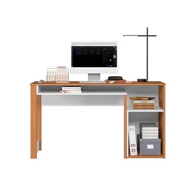 ESCRITORIO BARAKA HOME CON CAJONES ANABAR - DAMASCO Y BLANCO