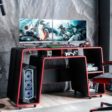 ESCRITORIO GAMER BARAKA HOME BRICENI - NEGRO - 4