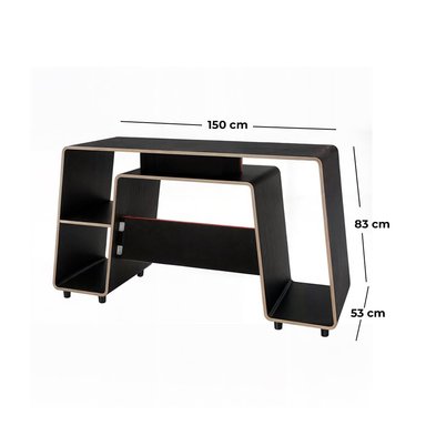 ESCRITORIO GAMER BARAKA HOME BRICENI - NEGRO - 5