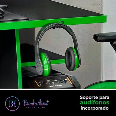 ESCRITORIO GAMER BARAKA HOME EWA - NEGRO - 3