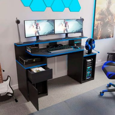 ESCRITORIO GAMER WINDU - NEGRO - 4