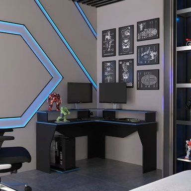 ESCRITORIO GAMER CORSE - NEGRO - 3