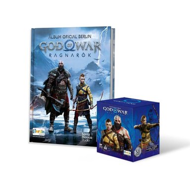 EDITORIAL BERLIN GOD OF WAR RAGNAROK, ÁLBUM TAPA DURA + 1 CAJITA (50 SOBRES)