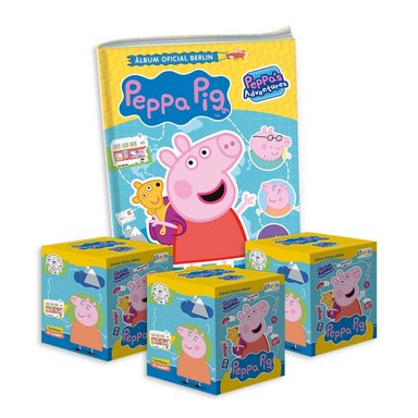 EDITORIAL BERLIN PEPPA PIG, 1 ÁLBUM TAPA BLANDA +3 CAJITAS (150 SOBRES)