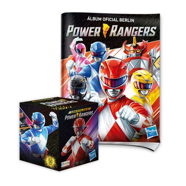 EDITORIAL BERLIN POWER RANGERS, ÁLBUM TAPA BLANDA + 1 CAJITA (50 SOBRES)