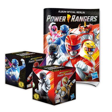 EDITORIAL BERLIN POWER RANGERS, ÁLBUM TAPA BLANDA + 2 CAJITAS (100 SOBRES)
