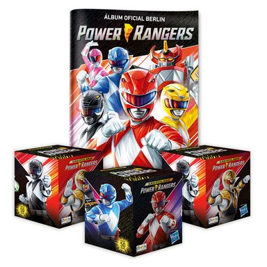 EDITORIAL BERLIN POWER RANGERS, ÁLBUM TAPA BLANDA + 3 CAJITAS (150 SOBRES)