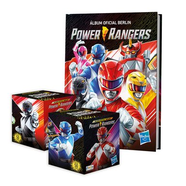 EDITORIAL BERLIN POWER RANGERS, ÁLBUM TAPA DURA + 2 CAJITAS (100 SOBRES)