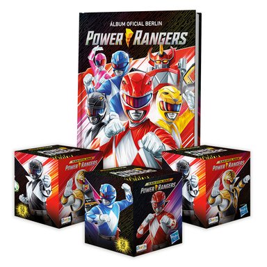 EDITORIAL BERLIN POWER RANGERS, ÁLBUM TAPA DURA + 3 CAJITAS (150 SOBRES)
