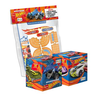 EDITORIAL BERLIN HOT WHEELS, 1 MEGA PACK + 2 CAJITAS (100 SOBRES)