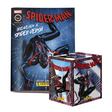 EDITORIAL BERLIN SPIDERMAN IN TO SPIDERVERSE, 1 ÁLBUM TAPA BLANDA + 1 CAJITA (50 SOBRES)