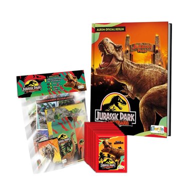 JURASSIC PARK 30 AÑOS, 1 ÁLBUM TAPA DURA + 1 CAJITA + 1 MEGAPACK