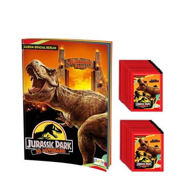 ÁLBUM EDITORIAL BERLIN JURASSIC PARK 30 AÑOS, 1 TAPA BLANDA + 2 CAJITAS (100 SOBRES)