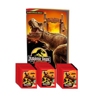 ÁLBUM EDITORIAL BERLIN JURASSIC PARK 30 AÑOS, 1 TAPA BLANDA + 3 CAJITAS (150 SOBRES)