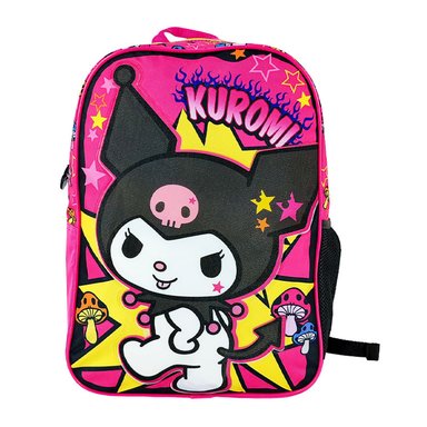 SET SCOOL KOMBAT MOCHILA + LONCHERA + CARTUCHERA TELA KUROMI - 2