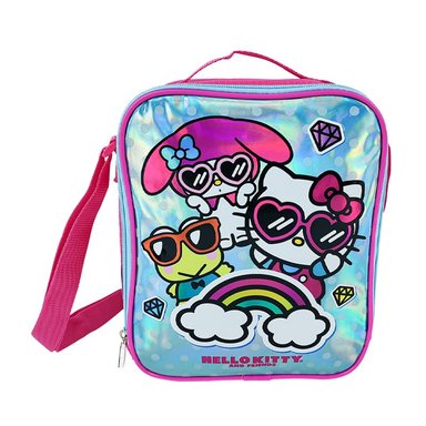 SET SCOOL KOMBAT MOCHILA + LONCHERA + CARTUCHERA TELA HELLO KITTY Y FRIENDS - 4