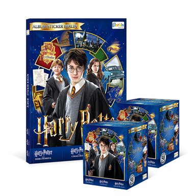 ALBUM HARRY POTTER, ALBUM TAPA DURA + 2 PAQUETONES (100 SOBRES)