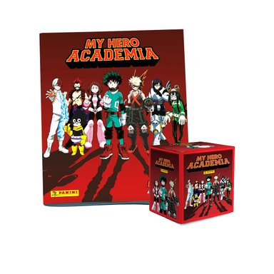 ALBUM MY HERO ACADEMIA, ALBUM TAPA BLANDA + 1 PAQUETON (50 SOBRES)