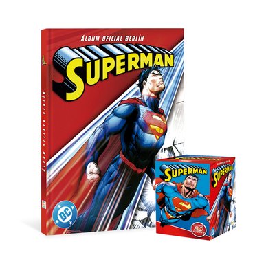 ALBUM SUPERMAN, ALBUM TAPA DURA + PAQUETON (50 SOBRES)