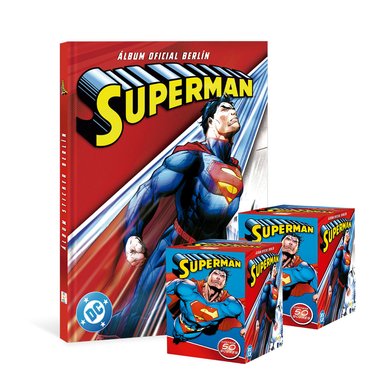 ALBUM SUPERMAN, ALBUM TAPA DURA + 2 PAQUETONES (100 SOBRES)