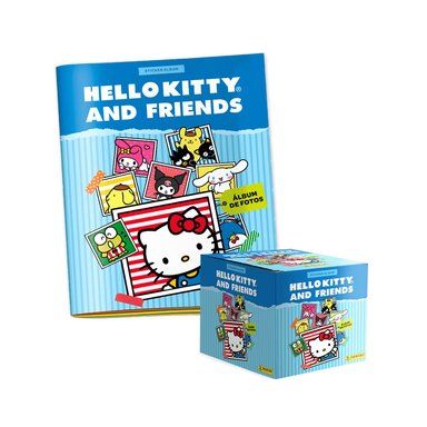 ALBUM HELLO KITTY 2025, ALBUM TAPA BLANDA + PAQUETON (50 SOBRES)