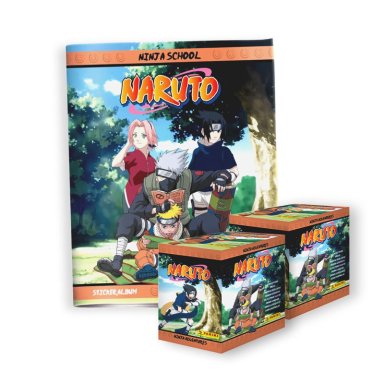 ALBUM NARUTO 2025, 2 PAQUETONES + ALBUM TAPA BLANDA