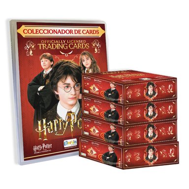 CARDS HARRY POTTER, BINDER COLECCIONADOR + 4 PAQUETONES (100 SOBRES)