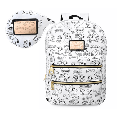 MOCHILA  CON ESTAMPADO SNOOPY - BLANCO