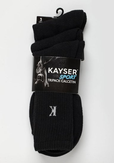 KAYSER CALCETÍN HOMBRE 99.001 NEGRO ALGODÓN