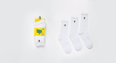 MEDIAS UNISEX KAYSER 99.NP332A ALGODÓN BLANCO ESCOLAR