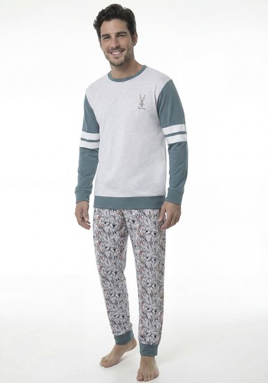 PIJAMA HOMBRE PANTALON ALGODON - 1